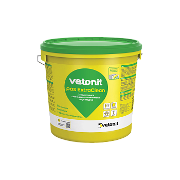 Vetonit Pas ExtraClean камешковая (корник) прозрачная 1.5мм, силикатно-силиконовая под колеровку, 25кг